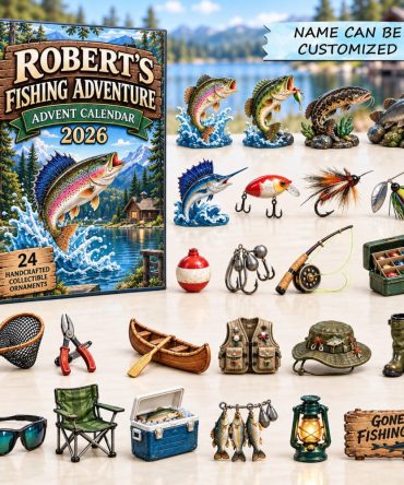 2026 Coastal Saltwater Fishing Countdown - 24-Day Acrylic Charm Advent Calendar, Boat & Tackle Holiday Gift For Anglers