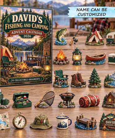 Fishing & Camping Advent Calendar 2026 — 24-Day Acrylic Charm Set For Outdoor Lovers, Gear-Themed Holiday Countdown