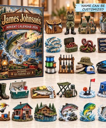 Fishing Joy 2026 Holiday Countdown — 24-Day Fisherman Advent Calendar With Acrylic Fishing Charms, Perfect Gift For Anglers