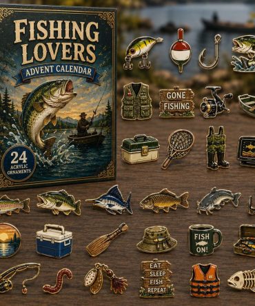 Tackle Box Fishing Advent 2026 — 24-Day Angler Countdown With Detailed Acrylic Tackle Charms, Ideal Gift For Fishermen & Hobbyists