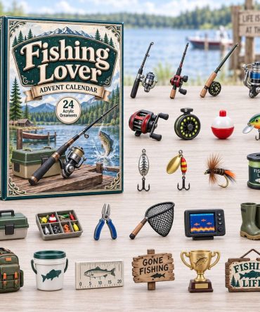 2026 Fishing Lover Advent Countdown - 24-Day Tackle & Fish Acrylic Charm Calendar, Great Gift For Anglers, Fishermen And Outdoorsmen