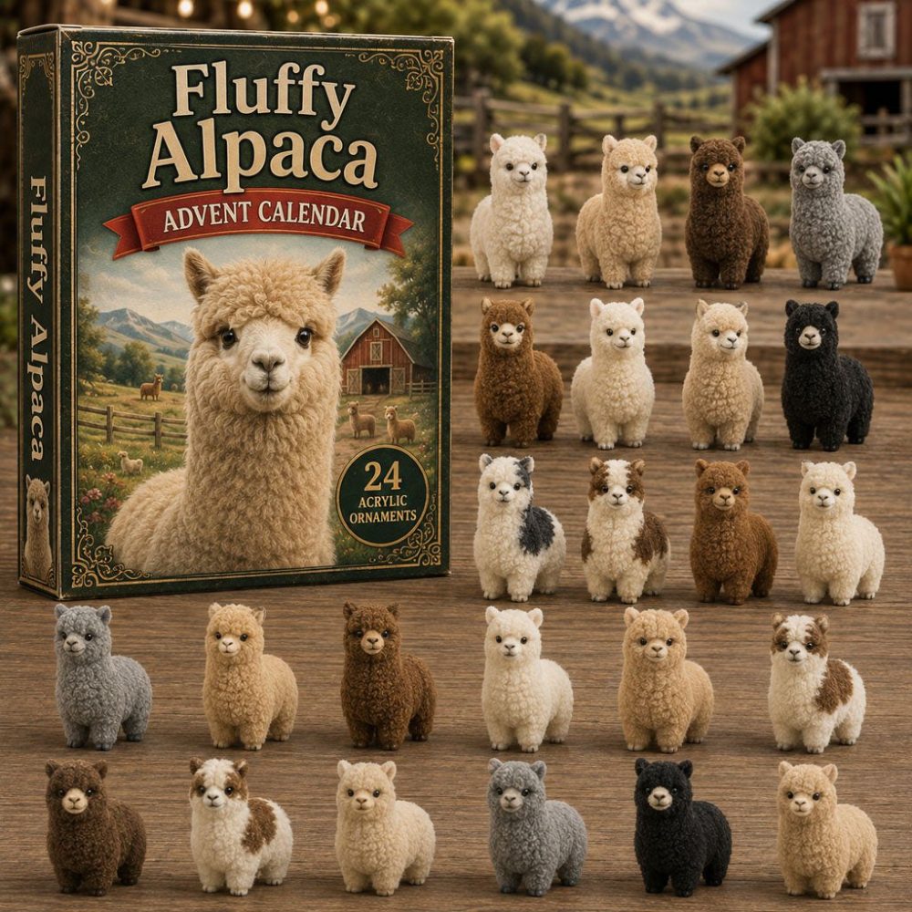 Fluffy Alpaca Holiday Countdown 2026 - 24-Day Acrylic Charm Advent Calendar With Adorable Alpaca Collectibles