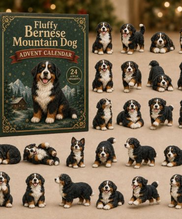 Fluffy Bernese Mountain Dog Holiday Countdown — 24 Heartwarming Acrylic Charms, Gift For Bernese Lovers & Pet Owners 2026