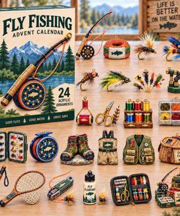 Fly Fishing Artistry Advent Calendar 2026 — 24-Day Handcrafted-Look Acrylic Charms For Anglers, Holiday Gift & Display Set