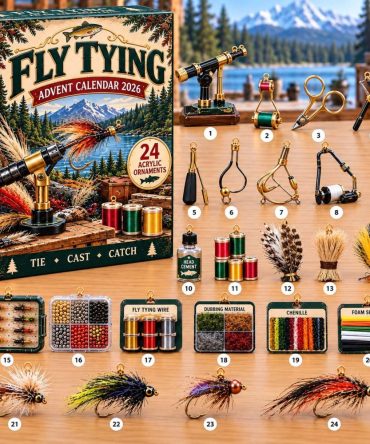 Fly Tying Advent Calendar 2026 — 24-Day Angler Countdown With Acrylic Fly Charms, Premium Fishing Gift For Fly Fishermen