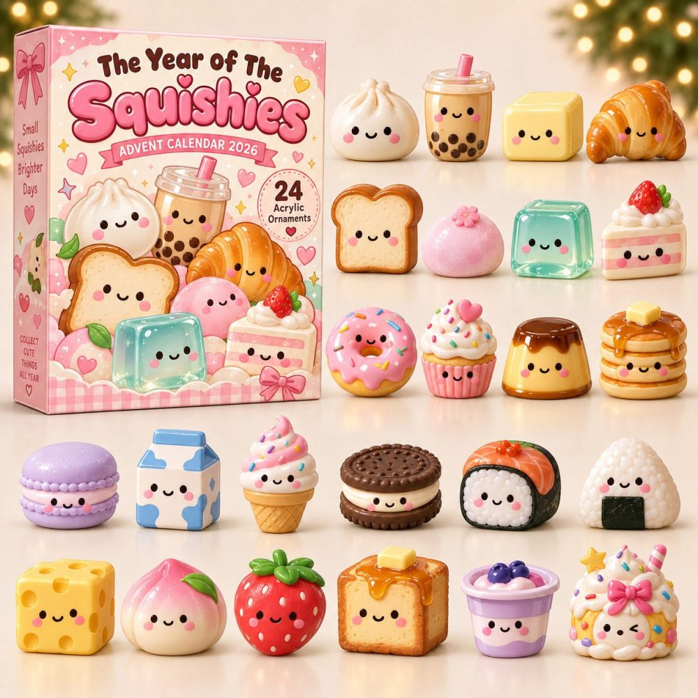 2026 Food Squishy Countdown — 24 Cute Acrylic Food & Squishy-Inspired Charms For Playful Holiday Reveals, Collectibles & Kids' Gifts