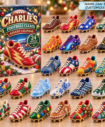 2026 Football Cleats Advent Calendar — 24-Day Countdown With Miniature Acrylic Cleat Charms, Great Gift For Players & Fans