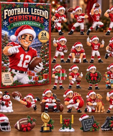 Football Legend 24-Day Acrylic Charm Advent Calendar — 2026 Holiday Countdown, Team-Inspired Collectible Gift Set