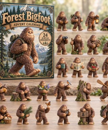 2026 Forest Bigfoot Backpacker Advent Calendar — 24-Day Camping Countdown With Acrylic Charms, Outdoor-Themed Gift For Kids