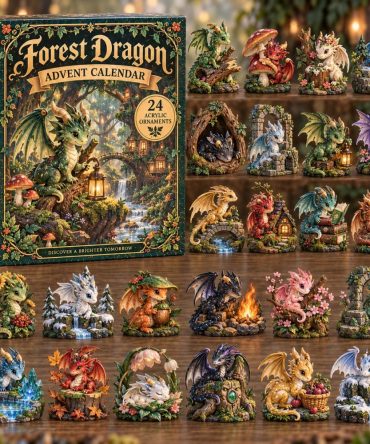 2026 Forest Dragon Advent Countdown - 24 Enchanted Acrylic Charms, Woodland Fantasy Calendar For Fans, Collectible Holiday Gift