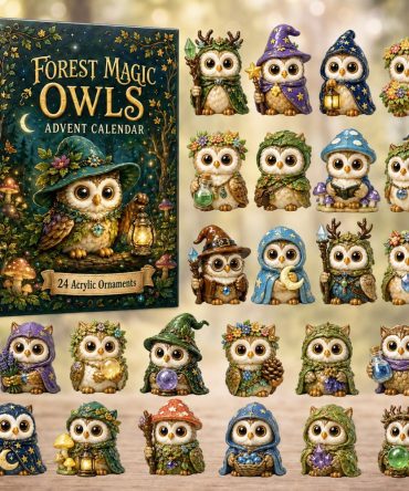 Forest Magic Owls 2026 Advent — 24-Day Enchanted Woodland Countdown With Acrylic Charms, Family-Friendly Fall Décor & Gift
