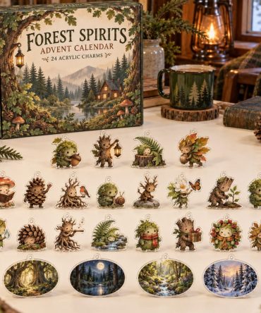 Magical 24-Day Forest Spirits Charm Countdown — 24 Acrylic Woodland Figurine Ornaments For Holiday Decor, Collectors & Unique Gifts
