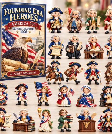 Founding Era Heroes 2026 History Countdown — 24-Day Acrylic Charm Advent Calendar, Revolutionary Figures Collectible Gift