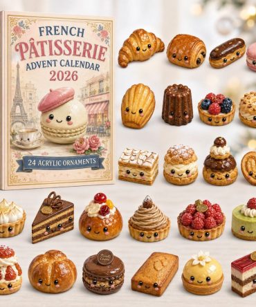 Limited Edition 2026 French Patisserie Advent Calendar — 24-Day Holiday Countdown With Premium Acrylic Charms & Pastry Surprises