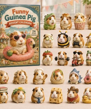 Funny Guinea Pig Vacation 24-Day Advent Calendar — Vacation-Themed Acrylic Charms, Hilarious Holiday Countdown For Pet Fans & Kids