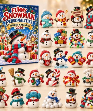 Funny Snowman Advent Calendar 2026 — 24-Day Humorous Holiday Countdown With Acrylic Snowman Charms, Playful Family Gift