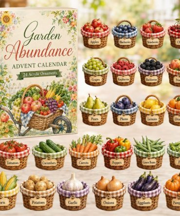 Garden Abundance 2026 Harvest Advent Calendar - 24 Botanical Acrylic Charms For Gardeners, Seed Saving & Seasonal Gifts