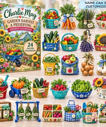 2026 Garden Harvest Advent Calendar - 24-Day Countdown With 24 Acrylic Charms, Seasonal Gardening Gifts & Diy Surprises