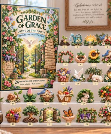 2026 Garden Of Grace Advent Countdown — 24 Floral & Nature Acrylic Charms For Serene Holiday Countdown, Gift-Ready Keepsakes & Home Decor