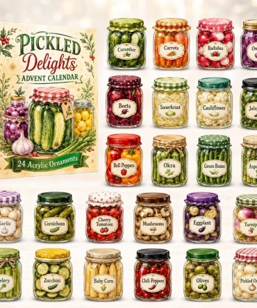 Whimsical Garden Pickles Countdown Calendar 2026 — 24-Day Acrylic Charm Set With Cute Pickle Characters, Fun Holiday Gift