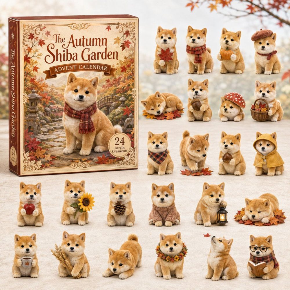Shiba Garden Holiday Countdown Calendar 2026 — 24-Day Acrylic Charm Set With Adorable Shiba Inu Tokens, Perfect Gift For Pet Fans