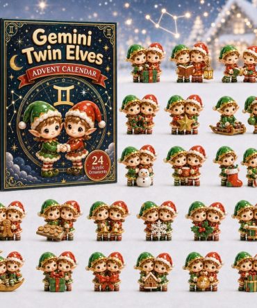 Gemini Twin Elves Holiday Countdown Calendar — 24 Playful Acrylic Charms For Gemini Zodiac Fans, Collector’S Christmas Set 2026