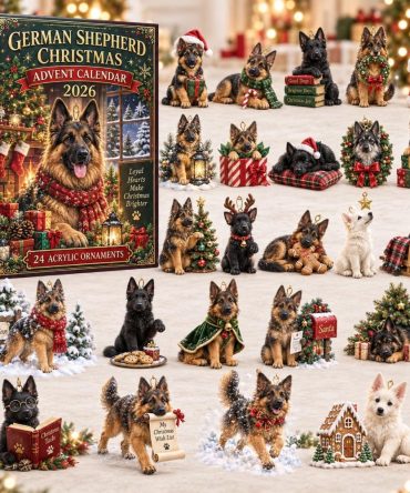 German Shepherd Christmas Countdown 2026 — 24-Day Acrylic Charm Advent For Families, Dog Lovers & Festive Home Display