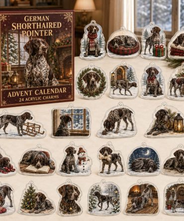 German Shorthaired Pointer Festive Advent — 24 High-Quality Acrylic Charms, Ideal Holiday Gift For Gsp Owners & Enthusiasts