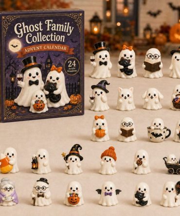 Haunted Ghost Family Holiday Countdown Calendar 2026 — 24-Day Acrylic Charm Set With Collectible Ghost Tokens, Gift-Ready