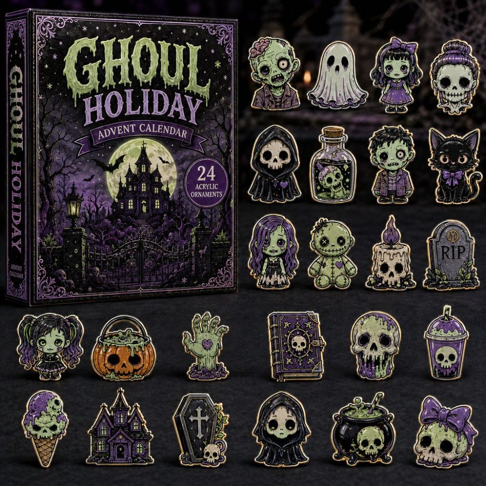 Ghoul Holiday Advent Calendar 2026 - 24-Day Haunted Countdown With Collectible Acrylic Charms & Spooky Keepsakes