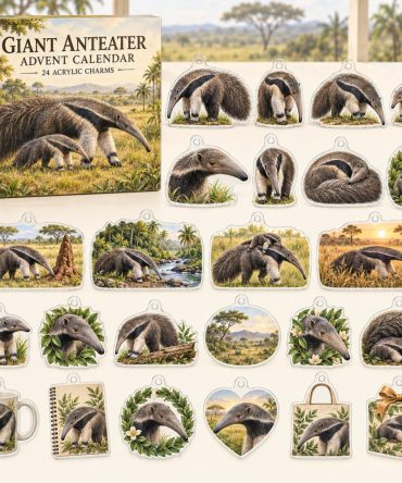 24-Day Giant Anteater Holiday Countdown — Acrylic Charm Collection, Playful Anteater Advent Set For Kids & Collectors