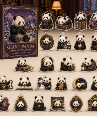 Giant Panda Holiday Advent Calendar — 24 Acrylic Charms, Adorable Wildlife Gift For Panda Fans & Conservation Supporters