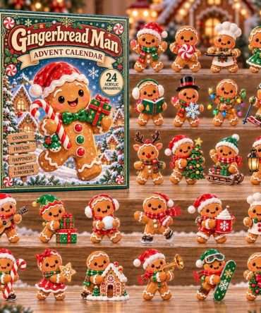2026 Gingerbread Man Holiday Advent - 24-Day Acrylic Charm Countdown, Cute Christmas Treats & Family-Friendly Seasonal Gift Calendar