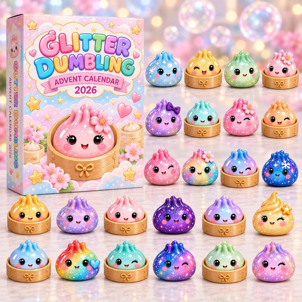 2026 Glitter Dumpling Countdown — 24 Sparkling Acrylic Dumpling Charms For Festive Holiday Surprises, Kawaii Collectibles & Decorative Gifts