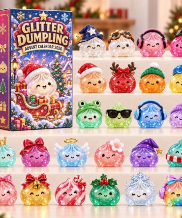 Sparkle Pals Glitter Dumpling Advent 2026 — 24-Day Countdown With Shiny Acrylic Charms, Cute Collectible Holiday Gift
