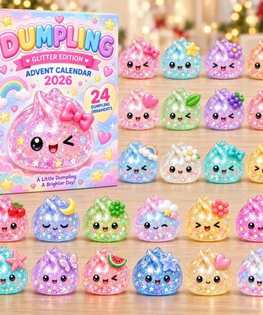 2026 Glitter Dumpling Dreams Advent Calendar — 24-Day Sparkling Acrylic Charm Countdown With Shimmering Kawaii Dumpling Tokens