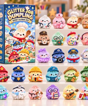 Glitter Job Dumpling Countdown 2026 — 24-Day Advent Calendar With Shimmery Acrylic Occupation Charms, Gift For Kids