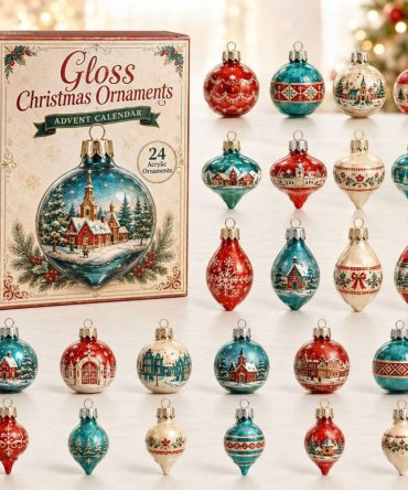 Gloss Holiday Advent Calendar 2026 — 24-Day Acrylic Charm Countdown, Sleek Festive Display & Perfect Seasonal Gift