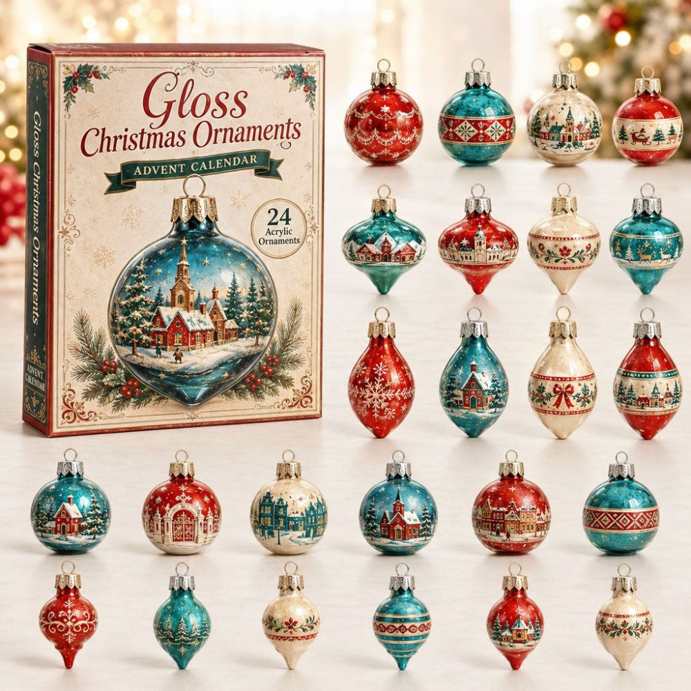 Gloss Holiday Advent Calendar 2026 — 24-Day Acrylic Charm Countdown, Sleek Festive Display & Perfect Seasonal Gift