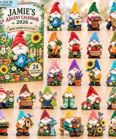 2026 Gnome Garden Life 24-Day Advent Countdown — Acrylic Garden Gnome Charms, Cute Collectible For Garden Lovers