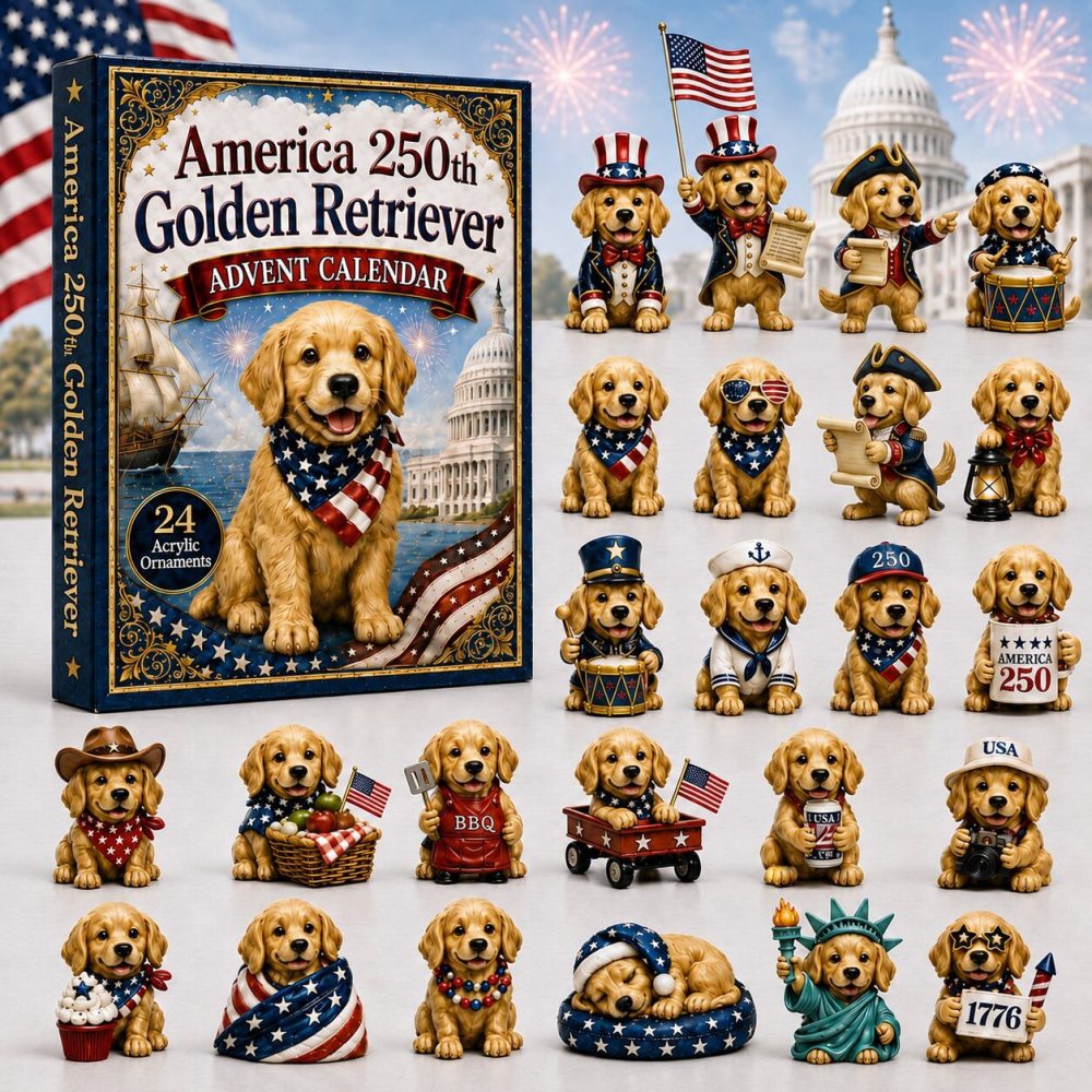 Collector’S Golden Retriever Advent Calendar 2026 — 24-Day Acrylic Charm Countdown, Premium Gift For Dog Enthusiasts