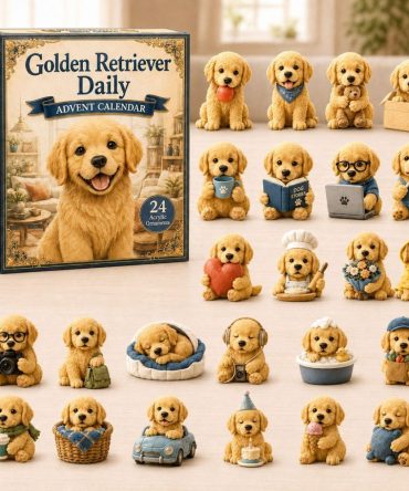 2026 Golden Retriever Daily Countdown Advent Calendar — 24 Days Of Acrylic Charms, Perfect Everyday Dog Lover Gift