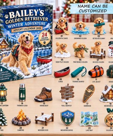 2026 Golden Retriever Winter Adventure Countdown — 24-Day Acrylic Charm Advent Calendar With Collectible Dog Charms