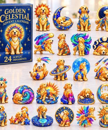 2026 Golden Retriever Zodiac Advent Calendar — 24-Day Acrylic Charm Horoscope Countdown Gift For Dog Lovers, Limited Edition