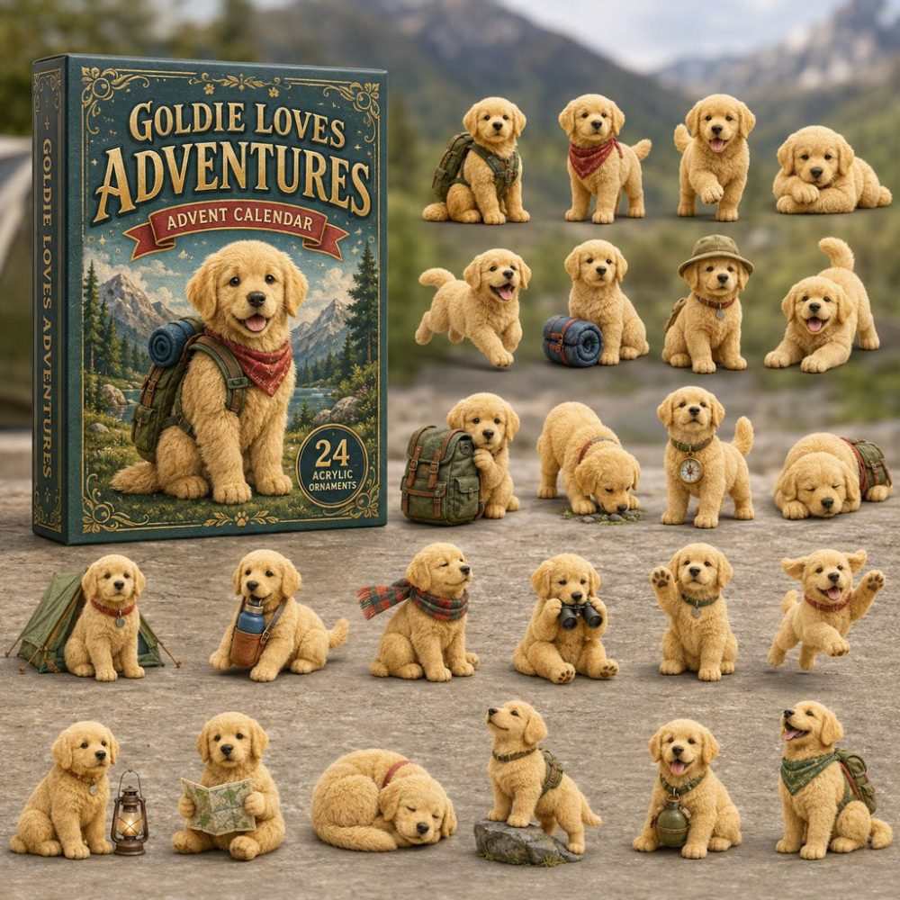 2026 Goldie Adventures 24-Day Advent Calendar With Premium Acrylic Charms - Playful Goldie Journey Countdown Gift For Fans & Kids