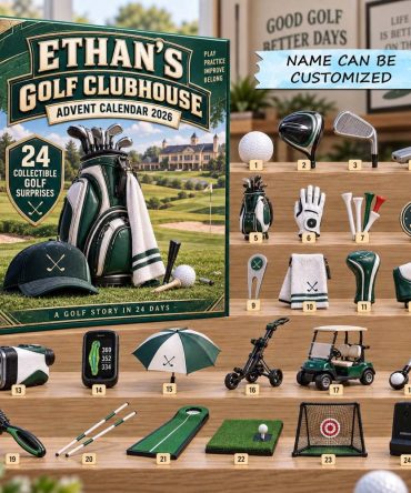 2026 Golf 24-Day Advent Countdown — Acrylic Charm Set For Golfers, Clubhouse Decor & Holiday Gift Ideas
