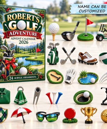 Beginner Golfer Countdown Calendar 2026 — 24 Acrylic Charms, Training Gift With Swing Icons For New Players
