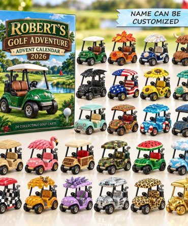 Golf Travel Countdown Calendar 2026 — 24 Acrylic Charms, Golfer Road-Trip Gift With Ball, Flag & Cart Icons