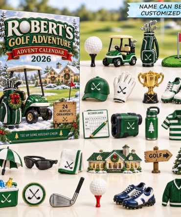 Weekend Golf Countdown Calendar 2026 — 24 Acrylic Charms, Course-Themed Advent For Golf Buddies & Tournament Prizes