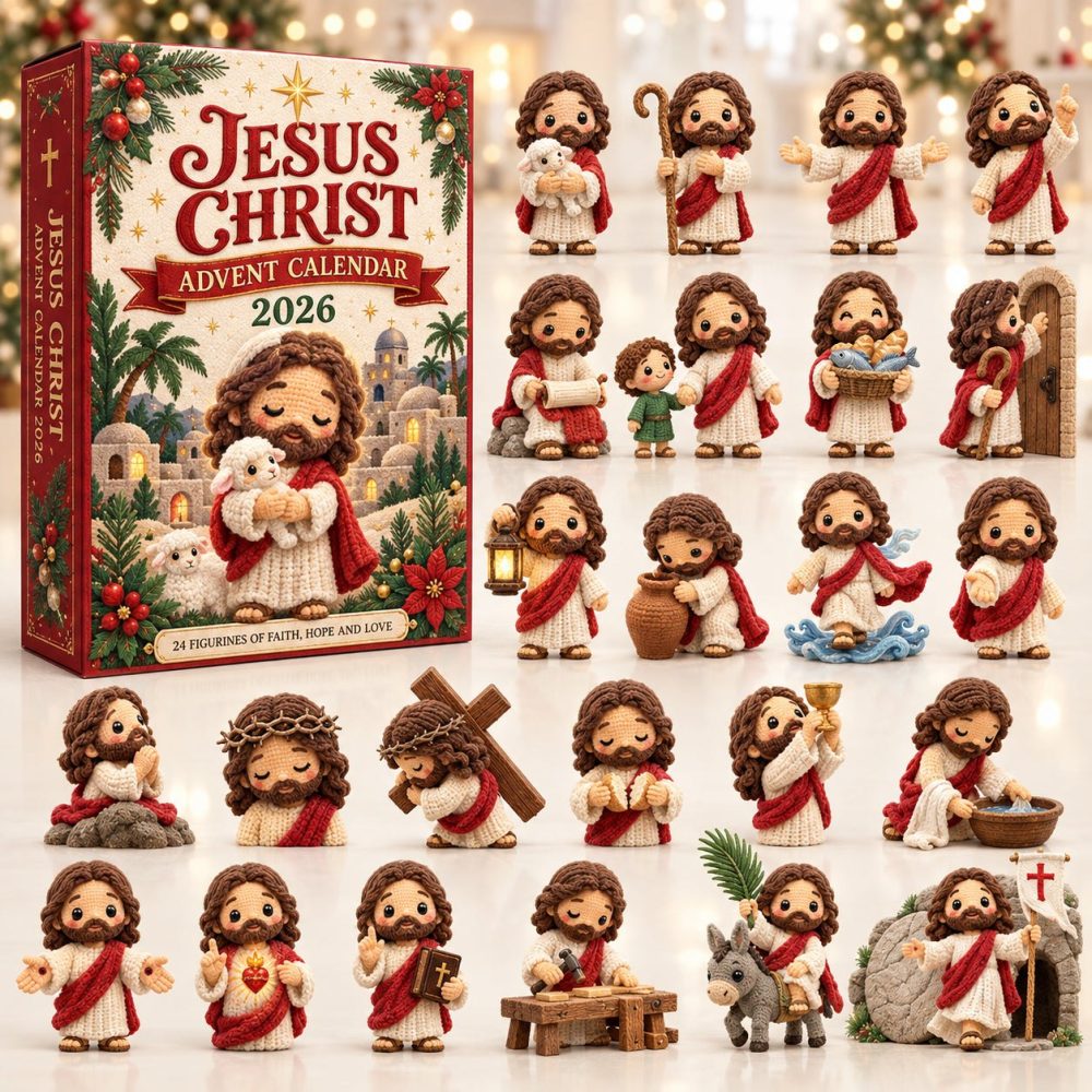 Good Shepherd Jesus Christ 2026 Advent Calendar — 24-Day Acrylic Charms Countdown, Bible-Themed Nativity Gifts For Families